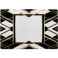 Benjamin Tate Design Art Deco Frame Designer Rug in Natural | Size: Large