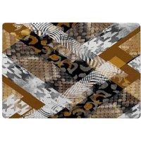 Benjamin Tate Design Geometric Snake Skin & Patterns Rug in Natural | Size: Large