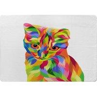Benjamin Tate Design Animal Cat Illustration Pop Art Designer Rug in Natural | Size: Large