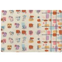 Benjamin Tate Design Leaves & Flowers, Abstract Shapes Designer Rug in Natural | Size: Large