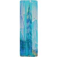 Benjamin Tate Design Crazy Blue Ben Runner Rug in Natural | Size: 67 cm x 230 cm