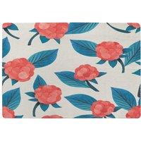 Benjamin Tate Design Watercolour Floral Pattern Designer Rug in Natural | Size: Large