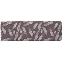 Benjamin Tate Design Imprints Bird Feathers Runner Rug in Natural | Size: 67 cm x 230 cm