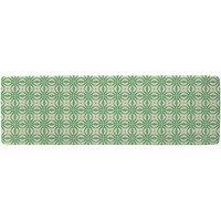 Benjamin Tate Design Swimwear Fabric Green Alluring Boho Chic Runner Rug in Natural | Size: 67 cm x 230 cm