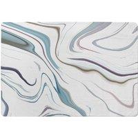 Benjamin Tate Design Blue Rippled Marble Designer Rug in Natural | Size: Large