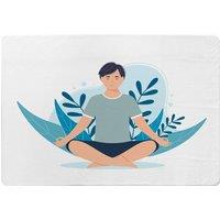 Benjamin Tate Design Meditation Illustration Designer Rug in Natural | Size: Large