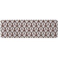 Benjamin Tate Design Tiled Geometrics Runner Rug in Natural | Size: 67 cm x 230 cm