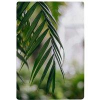 Benjamin Tate Design Closeup Of Green Palm Leaf Designer Rug in Natural | Size: Large