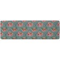Benjamin Tate Design Pink Flowers Runner Rug in Natural | Size: 67 cm x 230 cm