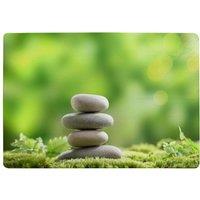 Benjamin Tate Design Rock Garden Stones Designer Rug in Natural | Size: Large