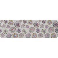 Benjamin Tate Design Hand Painted Multicolor Watercolor Geometrical Pattern Runner Rug in Natural | Size: 67 cm x 230 cm