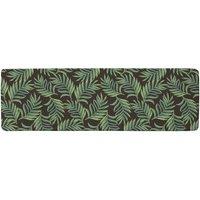 Benjamin Tate Design Green Palm Leaves Runner Rug in Natural | Size: 67 cm x 230 cm