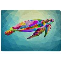 Benjamin Tate Design Geometric Blue Water Ocean Designer Rug in Natural | Size: Large
