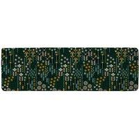 Benjamin Tate Design Selection Of Flowers Print Runner Rug in Natural | Size: 67 cm x 230 cm