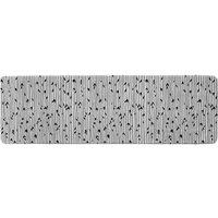 Benjamin Tate Design Sketchy Leaves Scattered On Hand Drawn Lines On White Background Runner Rug in Natural | Size: 67 cm x 230 cm