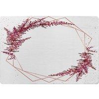 Benjamin Tate Design Pink Flower & Geometric Shapes Rug in Natural | Size: Large