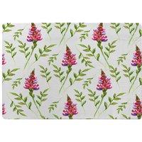 Benjamin Tate Design Pink & Green Leaves Rug in Natural | Size: Large