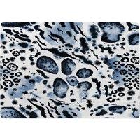 Benjamin Tate Design Blue Leopard Print Designer Rug in Natural | Size: Large