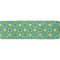 Benjamin Tate Design Green Optimal Boho Chic Runner Rug in Natural | Size: 67 cm x 230 cm