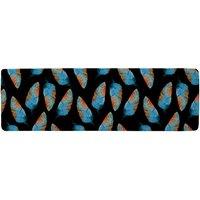 Benjamin Tate Design Imprints Boho Feathers Runner Rug in Natural | Size: 67 cm x 230 cm