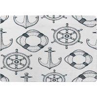 Benjamin Tate Design Anchor & Wheel Designer Rug in Natural | Size: Large