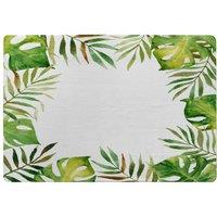 Benjamin Tate Design Border Of Botanical Leaves Designer Rug in Natural | Size: Large