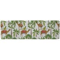Benjamin Tate Design Camels & Palm Trees Runner Rug in Natural | Size: 67 cm x 230 cm