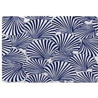 Benjamin Tate Design Striped Sea Shells Rug in Natural | Size: Large