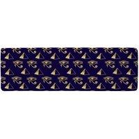 Benjamin Tate Design Gold Pyramid & Eye Of Horus Runner Rug in Natural | Size: 67 cm x 230 cm