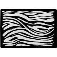 Benjamin Tate Design Zebra Print Designer Rug in Natural | Size: Large
