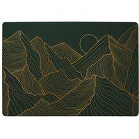 Benjamin Tate Design Golden Mountain Line Art Designer Rug in Natural | Size: Large