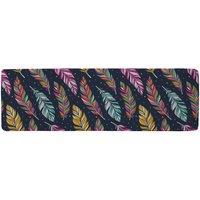Benjamin Tate Design Retro Color Feathers Runner Rug in Natural | Size: 67 cm x 230 cm