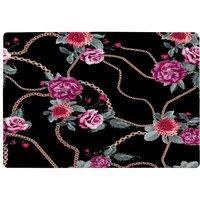 Benjamin Tate Design Chain & Flowers Pattern Designer Rug in Natural | Size: Large