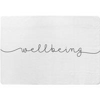 Benjamin Tate Design Text Wellbeing Designer Rug in Natural | Size: Large