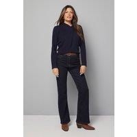 Wallis Women's Wrap Neck Detail Jumper in Navy | Size: Medium