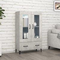 Berkfield Home Highboard Concrete Grey 70x31x115 cm Engineered Wood | Size: 70 x 31 x 115 cm
