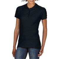 Gildan Women's Double Piqu Polo Shirt in Black | Size: 2XL