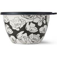 S'well Charcoal Bloom Salad Bowl Kit, 1.9 Litre, Labelled in Black
