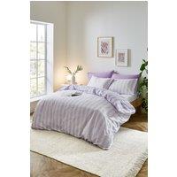 Sassy B 'Stripe Tease' Reversible Duvet Cover Set in Lilac | Size: Single