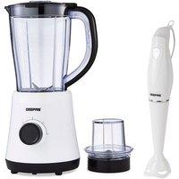 Geepas 500W Jug Blender & 180W Hand Blender Combo set in Black