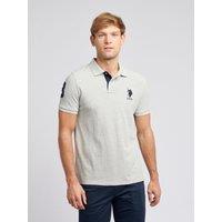 U.S. POLO ASSN. Men's Player 3 Pique Polo Shirt in Mid Grey | Size: Medium