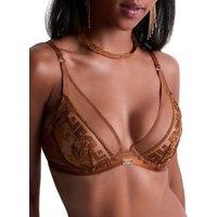 Aubade Women's Rules of Attraction Triangle Plunge Bra in Brown | Size: 34F