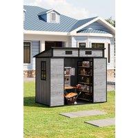 6x4FT Outdoor Plastic Garden Storage Shed