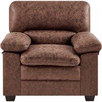 Bravich LTD Oxford Bonded Leather Sofa - 2 Seater in Light Brown | Size: Armchair