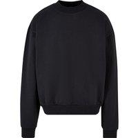 Build Your Brand Men's Ultra Heavy Crew Neck Sweatshirt in Black | Size: Medium