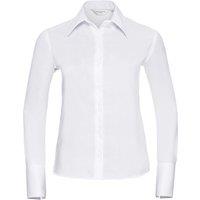 Russell Collection Women's Ultimate Non-Iron Long-Sleeved Shirt in White | Size: 18