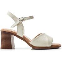 Moda In Pelle Women's 'Lanie' Leather Heeled Sandals in Nude | Size: 5