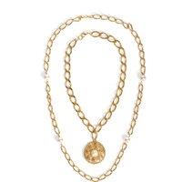 Caramel Vintage Jewellery Women's Gold Vera Double Necklace Set