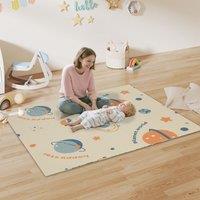 AIYAPLAY Baby Play Mat, Double Sided Crawling Mat, Astronaut & Planet Theme
