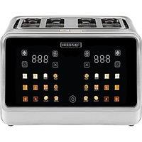 Geepas 4 Slice Toaster Digital with Touchscreen in Silver